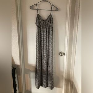 Black chevron maxi dress